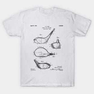 Golf Ball Patent - Golfer Art - Antique T-Shirt